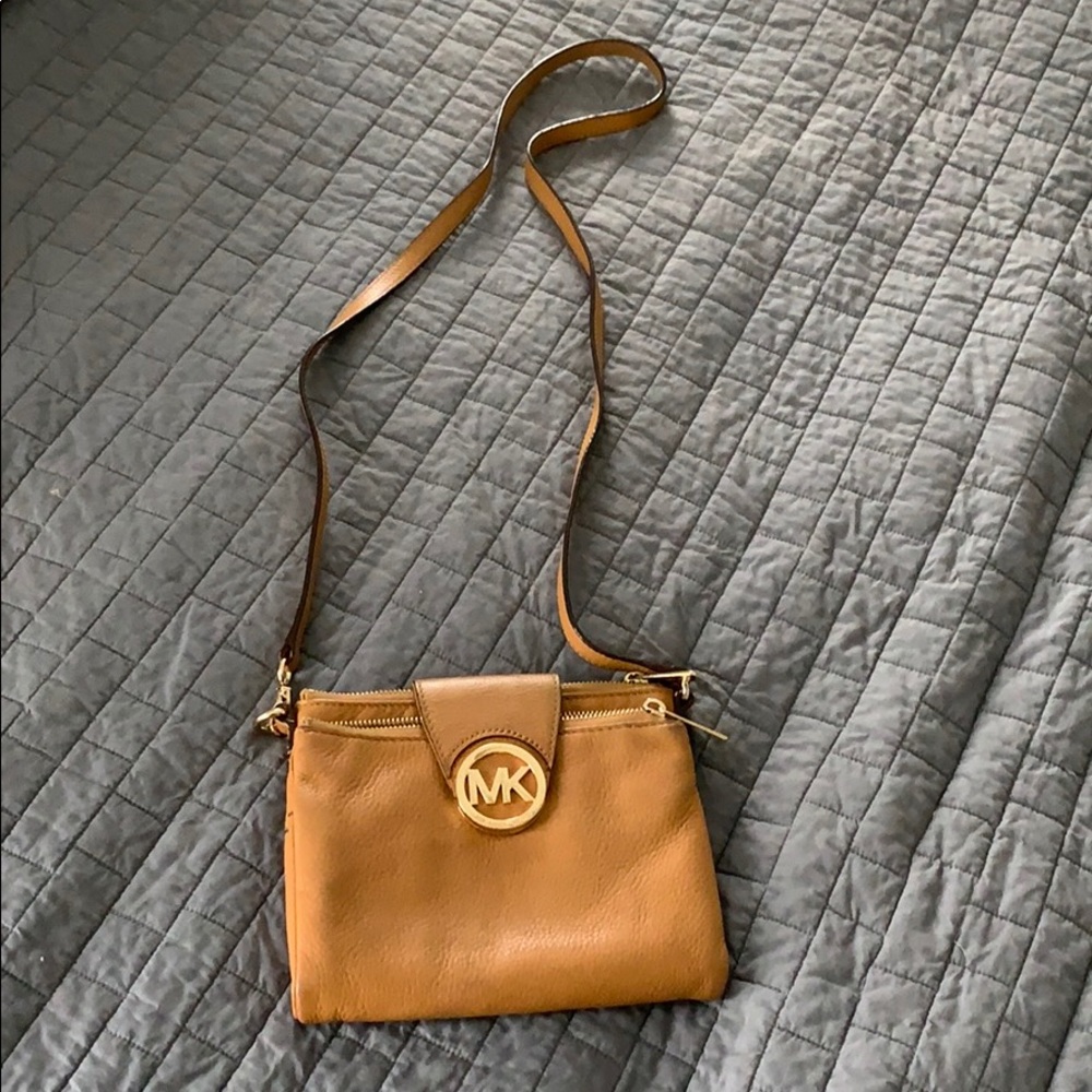 Michael Kors Tan Leather Crossbody Purse
